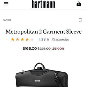 Hartmann Metropolitan 2 Garment Sleeve — Executive Travel Style